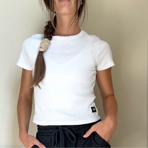 Vans White Ribbed Tee